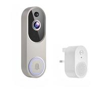 Neksong Mivrass Video Doorbell Camera Wireless with AI Human Detection, Two-Way Audio, Night Vision, Long Battery Life, Cloud Storage (Beige-British Standard)