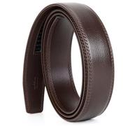 Nelbons Men's Leather Ratchet Belt Strap Only 30mm,Leather Belt without Buckle,replacement belt… (C2, UP TO Waist:44'')