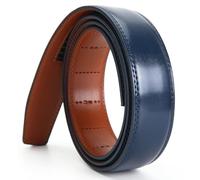 Nelbons Men's Leather Ratchet Belt Strap Only 35mm 1 3/8,Leather Belt without Buckle