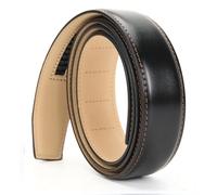 Nelbons Men's Ratchet Belt Strap Only 35mm 1 3/8,Leather Belt without Buckle