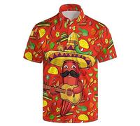 NELife Golf Shirts for Men Printed Dry Fit Short Sleeve Performance Polo Shirts Moisture Wicking Collared Tennis T-Shirt, Style-40, XXL
