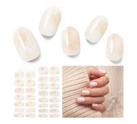 Nelikoo Semi Cured Gel Nail Strips - 30PCS UV Light Stickers, Long-Lasting Wraps, Salon-Quality, 2 Weeks Wear, Easy DIY Manicure - Gilded Shards