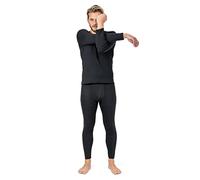 NELIS HOME Thermal Underwear Mens - Breathable and Fleece Heated Clothing, with Quick-Dry, Long Sleeve and Long Johns for Any Outdoor Works During Cold Winter Days (Black, X-Large)
