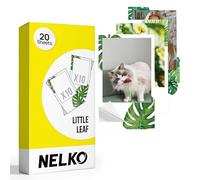 Nelko 52.3x90mm (2.06"x3.54") Premium Photo Paper, 20-Pack Genuine PP01 Pocket Printer Paper, Sticky Back Picture Paper, Compatible with Nelko PP01 Photo Printer, Easy to Peel Off, Little Leaf