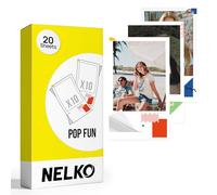 Nelko 52.3x90mm (2.06"x3.54") Premium Photo Paper, 20-Pack Genuine PP01 Pocket Printer Paper, Sticky Back Picture Paper, Compatible with Nelko PP01 Photo Printer, Easy to Peel Off, Pop Fun