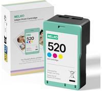 Nelko 520 Genuine Color Ink Cartridges, High-Yield Ink Cartridge Compatible with PP01 Photo Printer, Water Oxidation-Proof, Photo Printer Cartridge for Instant Photo Printing, for Home&School, 1 Pack
