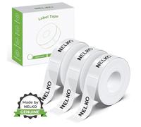 NELKO Genuine P21 Label Maker Tape, Adapted Label Print Paper, 14x40mm (0.55"x1.57"), Standard Laminated Office Labeling Tape Replacement, Multipurpose of P21, 180 Tapes/Roll, 3-Roll, (Transparent)