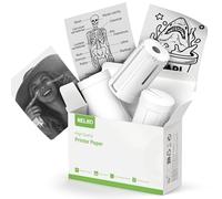 Nelko Genuine Self-Adhesive Thermal Printer Stickers, Compatible with PM230 Mini Sticker Printer, Black on White, 54mmx3.5m Mini Sticker Printer Paper for Journal, Study, Photos, Note, 3 Rolls, White