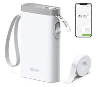 Nelko Label Maker Machine with Tape P21 Portable Bluetooth Label Printer Handheld Sticker Mini Label Makers Multiple Templates for Office Home White