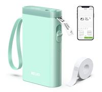 Nelko Label Maker Machine with Tape, P21 Portable Bluetooth Label Printer, Wireless Handheld Sticker Maker Mini Label Makers with Multiple Templates for Organizing Storage Barcode Office Home, Green