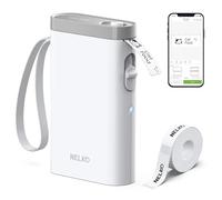 Nelko Label Maker Machine with Tape, P21 Portable Bluetooth Label Printer, Wireless Handheld Sticker Maker Mini Label Makers with Multiple Templates for Organizing Storage Barcode Office Home, White