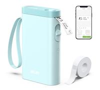 Nelko Label Maker Machine with Tape, P21 Portable Bluetooth Label Printer, Wireless Handheld Sticker Maker Mini Label Makers with Multiple Templates for Organizing Storage Barcode Office Home, Blue
