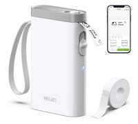 Nelko Label Maker Machine with Tape P21 Portable Bluetooth Label Printer Wireless Handheld Sticker Maker Mini Label Makers Multiple Templates White