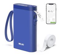 Nelko Label Maker P21 Portable Bluetooth Label Printer with Tape, Deep Blue
