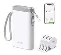 Nelko Label Maker P21 Portable Bluetooth Sticker Printer with 3 Tapes White