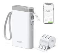 Nelko Label Maker P21 Portable Bluetooth Sticker Printer with 3 Tapes White | Wireless Mini Label Printer with Multiple Templates for School Office Home, Organizing Storage Barcode