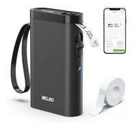 Nelko Label Maker P21 Portable Bluetooth Sticker Printer with Tape, Black