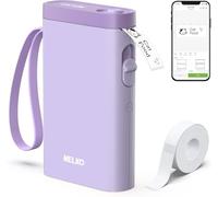 Nelko Label Maker P21 Portable Bluetooth Sticker Printer with Tape, Purple