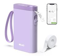 Nelko Label Maker P21 Portable Bluetooth Sticker Printer with Tape, Purple | Wireless Mini Label Printer with Multiple Templates for School Office Home, Organizing Storage Barcode
