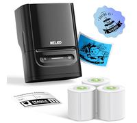 Nelko Label Maker Machine with Tape, PM220 Bluethooth Label Printer, 2 Inch Portable Thermal Printer for Small Business, Logo, Clothing, Sticker Printer for Phones & PC, with 3 Labels, Black