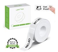 NELKO P21 Label Maker Tape, Adapted Label Print Paper, 14x40mm (0.55"x1.57"), Standard Laminated Office Labeling Tape Replacement, Multipurpose of