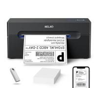Nelko PL70E Bluetooth Thermal Label Printer, 4x6 Shipping Label Printer for Business, Supports Android, iPhone, Windows & Mac, Compatible with Amazon, Shopify, Etsy, Royal Mail, Evri, DPD, DHL, Black