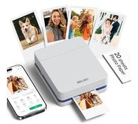 Nelko PP01 Instant Smartphone Photo Printer, Portable Mini Wireless Bluetooth, Sticky Back Photo Prints, Compatible with iOS iPhone & Android Phone Mobile Devices, with Fun Editing App,Creamy White