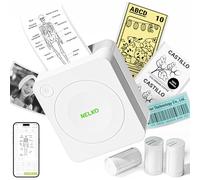 Nelko Sticker Printer, PM230 Bluetooth Portable Mini Printer with 3 Rolls, for DIY Creation, Study Notes, Pictures, Receipts, List, Multiple Templates for Phone & Tablet, White