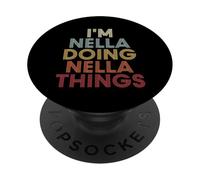 Nella Name Nella Personalized Name First Given PopSockets Adhesive PopGrip