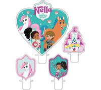 Nella The Princess Knight Birthday Candles (Pack Of 4) Pink/blue/white (One Size)