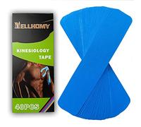 NELLHOMY 40Pcs Kinesiology Tape Precut, Physio Sports Tape for Athletes Muscle Injury, Breathable Elastic Waterproof Tape for Muscles,Shoulder,Ankle,Elbow,Wrist,shin,Splint,Blue