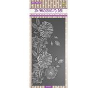 Nellie‘s Choice 3D Embossing Folder - Slimline Wild Roses EF3D051