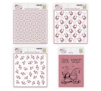 Nellie's Choice Clear Spring and Easter-6 Reusable Stencils and Silicone Crafts, Scrapbooking, Stamping, Card Making Supplies and Other Papercrafts, Multi-Coloured, One Size