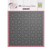 Nellie's Choice 3D Embossing Folder Easter Tile 5.91 x 5.91 inch / 15 x 15 cm-Background for Card Making, Scrapbook Accessories, DIY, Journaling, and Craft Supplies, Grey, One Size