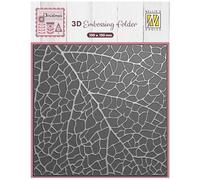 Nellie's Choice 3D Embossing Folder-Leaf Pattern 5.9 x 5.9-Card Making Supplies for Journaling, Scrapbooking and Paper Crafts, Gray, 15 x 15 cm