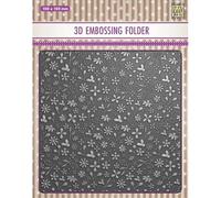 Nellie's Choice 3D Embossing Folder - Spring Flowers 5.9 x 5.9" - Card Making Supplies for Journaling, Scrapbooking and Paper Crafts
