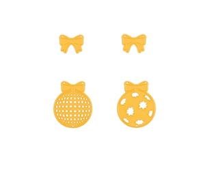 Nellie's Choice Christmas Cutting Die, Christmas Baubles, 4 Shape Dies, 3.6 x 4.3 cm, Card Making Supplies, Metal Craft Dies for Scrapbooking, DIY and Paper Crafts