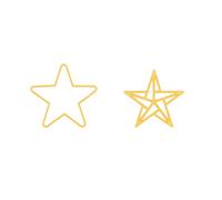 Nellie's Choice Christmas Cutting, Star Shape Die, 8 x 7.5 cm, Card Making Supplies, Metal Dies for Scrapbooking, DIY and Paper Crafts, Yellow, 80x75mm