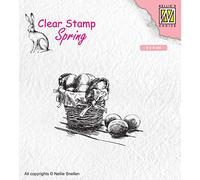 Nellie's Choice Clear Easter Eggs 1.6 x 2 (5 x 4 cm) -Scrapbooking, Card Making Supplies-Silicone Crafting-Compatible with Acrylic Block and Stamping Platform