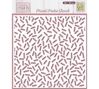Nellie's Choice Confetti-Reusable Stencil for Crafts of 5.9 x 5.9 (15 x 15 cm) -Scrapbooking, Cardmaking and Other Papercrafts, White