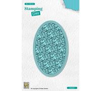 Nellie's Choice Cutting and Embossing Flowers Stamping Die-8,6 x 13,6 cm Oval-Card Making Supplies-Metal Dies for Scrapbooking, DIY and Paper Crafts, Blue, 86x136mm