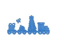 Nellie's Choice Cutting, Christmas Train Shape Die, 11.9 x 5.4 cm, Card Making Supplies, Metal Dies for Scrapbooking, DIY and Paper Crafts, Blue, 119x54mm