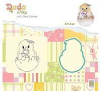 Nellie's Choice Cutting Die and Clear Stamp, Chick, 3.7 x 5 cm, Card Making Supplies, Metal Dies for Scrapbooking, DIY and Paper Crafts, Multiple Colors, 37x50mm