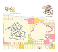 Nellie's Choice Cutting Die and Clear Stamp Christmas, Animals, 6.7 x 5.7 cm, Card Making Supplies, Metal Dies for Scrapbooking, DIY and Paper Crafts, Multiple Colors, 67x57mm
