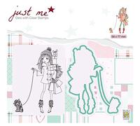 Nellie's Choice Cutting Die and Clear Stamp Christmas-Presents of 5,9 x 7,7 cm-Card Making Supplies-Metal Dies for Scrapbooking, DIY and Paper Crafts, Multiple Colours, 59x77mm