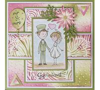 Nellie's Choice Cutting Die and Clear Stamp, Wedding, 4.3 x 6.4 cm, Card Making Supplies, Metal Dies for Scrapbooking, DIY and Paper Crafts, Multiple Colors, 43x64mm