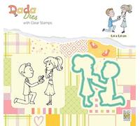 Nellie's Choice Cutting Die and Clear Stamp, Wedding, 5.4 x 5.4 cm, Card Making Supplies, Metal Dies for Scrapbooking, DIY and Paper Crafts, Multiple Colors, 54x54mm
