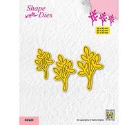 Nellie's Choice Cutting Die, Branches, 3 Shape, 3 x 5 cm, Card Making Supplies, Metal Dies for Scrapbooking, DIY and Paper Crafts, Yellow, 30x50 / 25x42 / 21x35mm
