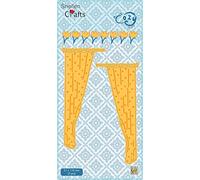 Nellie's Choice Cutting Die, Curtains, 2 Shape, 5.1 x 11 cm, Card Making Supplies, Metal Dies for Scrapbooking, DIY and Paper Crafts, Yellow, 51x110mm