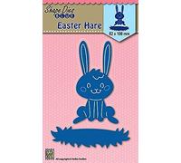 Nellie's Choice Cutting Die-Easter Bunny-2 Shape 8,2 x 10,8 cm-Card Making Supplies-Metal Dies for Scrapbooking, DIY and Paper Crafts, Blue, 82x108mm